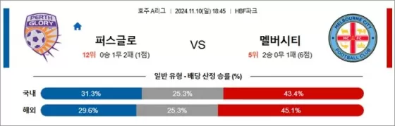 11월 10일 호주 A리그 2경기