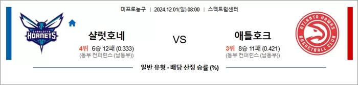 12월 01일 NBA 5경기